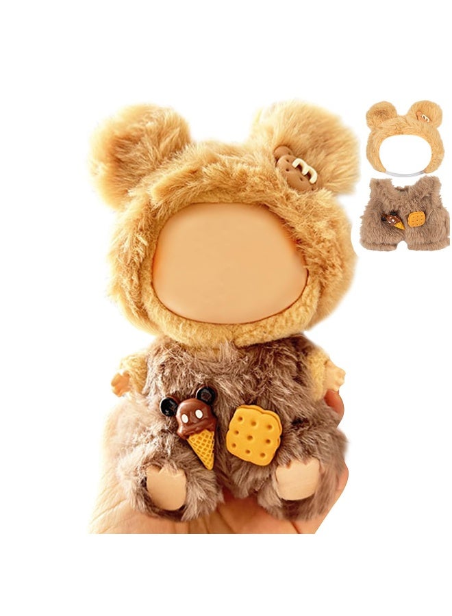 17cm Ragdoll Clothes - Plush Doll Clothes - 17cm Doll Clothes Accessories - Cute Sandwich Cookie Bear Clothes, Doll Not Included - Image 1